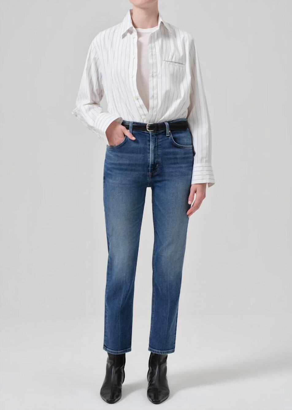 Citizens of Humanity Zurie Straight Ankle Jean in Abalone 24 NWT Minimalist Chic